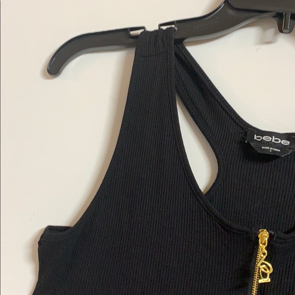 Bebe black and gold racerback onesie size large - Picture 6 of 10